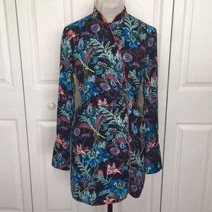 H&M Tropical Floral Chinese Mandarin Collar Dress